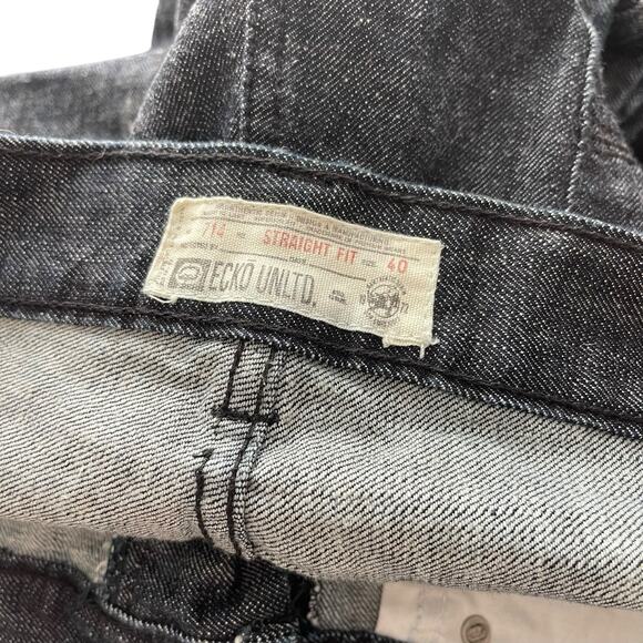 Ecko Unlimited Mens 40 x 31 Straight Fit Jeans 714 Dark Blue Basic Casual - Picture 3 of 10